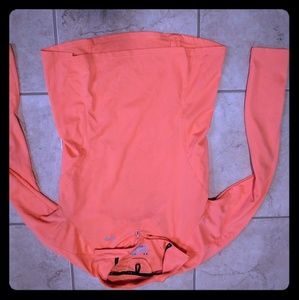 Coral colored under armour pullover top